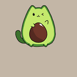 Свитшот хлопковый мужской Avo cat o подмигивает, цвет: миндальный — фото 2