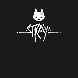 Свитшот хлопковый мужской Stray: White Logo, цвет: черный — фото 2