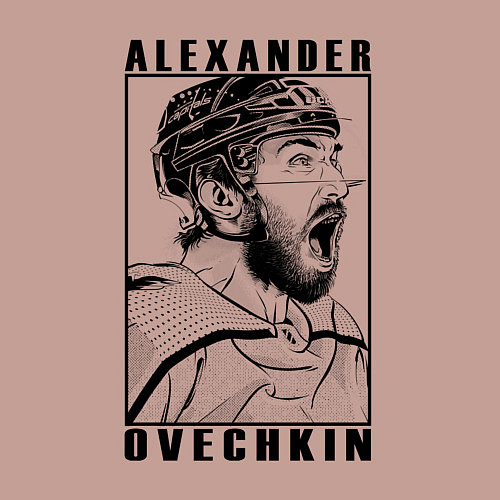 Мужской свитшот АЛЕКСАНДР ОВЕЧКИН ALEXANDER OVECHKIN / Пыльно-розовый – фото 3