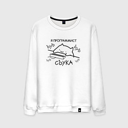 Мужской свитшот Я ПРОГРАММИСТ ЪУЪ СЪУКА БЪЯТЬ