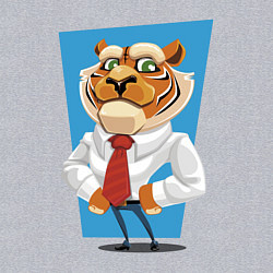 Свитшот хлопковый мужской Tiger - boss, цвет: меланж — фото 2