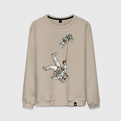 Мужской свитшот Космическое выгуливание пса