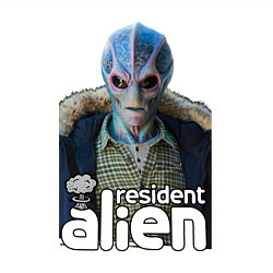 Свитшот хлопковый мужской Resident alien, цвет: белый — фото 2