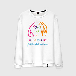 Мужской свитшот Джон Леннон Автопортрет Автограф