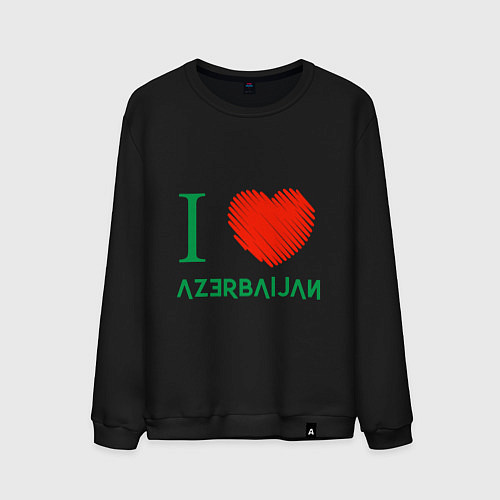 Мужской свитшот Love Azerbaijan / Черный – фото 1