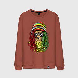 Свитшот хлопковый мужской Rasta lioN, цвет: кирпичный
