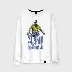 Свитшот хлопковый мужской Zlatan Ibrahimovich - Milan, цвет: белый