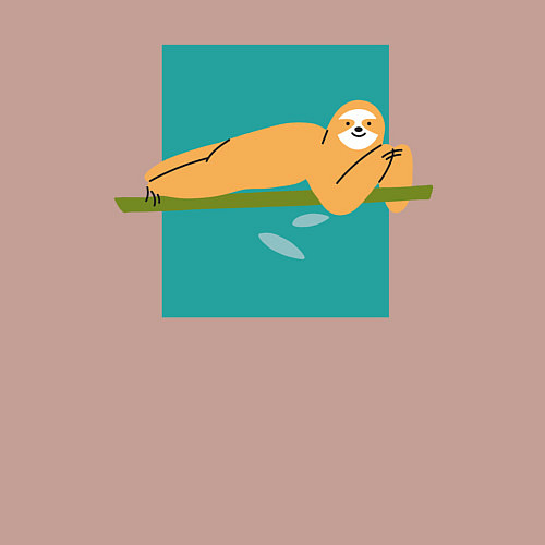 Мужской свитшот Яркий ленивец серия третий / Пыльно-розовый – фото 3