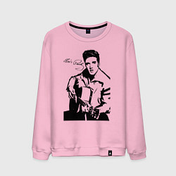 Свитшот хлопковый мужской Elvis, цвет: светло-розовый