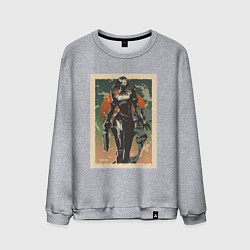 Свитшот хлопковый мужской Viper Valorant Art, цвет: меланж