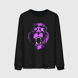 Свитшот хлопковый мужской Neon vanguard lion, цвет: черный