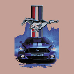 Свитшот хлопковый мужской Mustang - лучший среди равных!, цвет: пыльно-розовый — фото 2