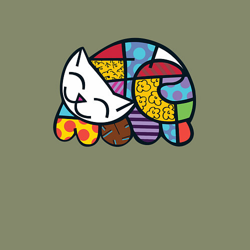 Мужской свитшот Котик Ромеро Бритто / Авокадо – фото 3