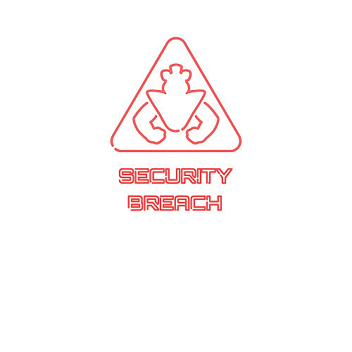 Мужской свитшот FNAF Security Breach logo / Белый – фото 3