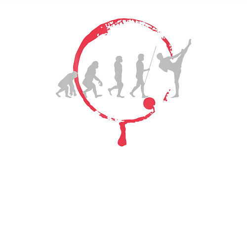 Мужской свитшот Эволюция в бойца / Белый – фото 3