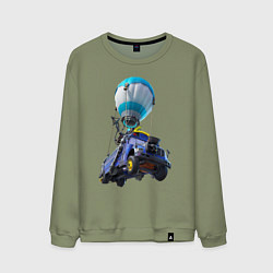 Свитшот хлопковый мужской Боевой автобус, цвет: авокадо