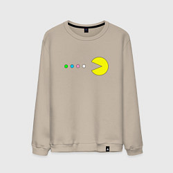 Свитшот хлопковый мужской Pac - man Для пары, цвет: миндальный