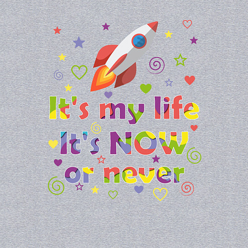 Мужской свитшот Its my life Rocket / Меланж – фото 3