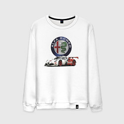 Свитшот хлопковый мужской Alfa Romeo - motorsport, цвет: белый