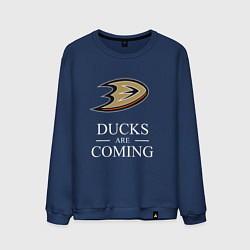 Свитшот хлопковый мужской Ducks Are Coming, Анахайм Дакс, Anaheim Ducks, цвет: тёмно-синий