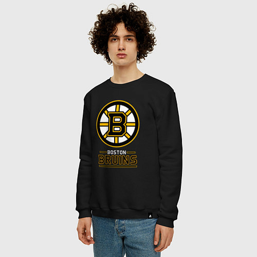 Мужской свитшот Boston Bruins , Бостон Брюинз / Черный – фото 3