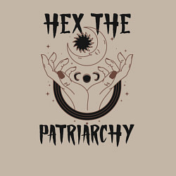 Свитшот хлопковый мужской Hex the patriarchy, цвет: миндальный — фото 2