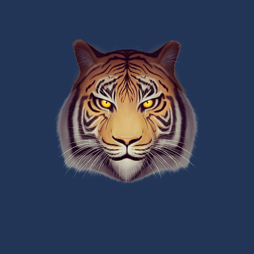 Мужской свитшот Амурский тигр 2022 / Тёмно-синий – фото 3