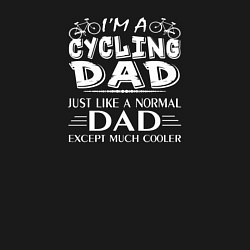 Свитшот хлопковый мужской Папа - велосипедист, цвет: черный — фото 2