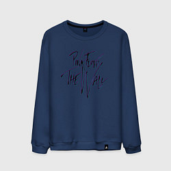 Свитшот хлопковый мужской ПИНК ФЛОЙД ГЛИТЧ PINK FLOYD LOGO, цвет: тёмно-синий