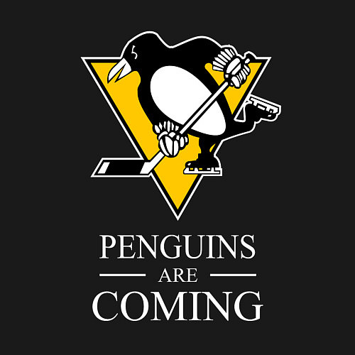 Мужской свитшот Penguins are coming, Pittsburgh Penguins, Питтсбур / Черный – фото 3