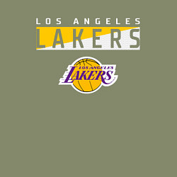 Свитшот хлопковый мужской LA LAKERS NBA ЛЕЙКЕРС НБА, цвет: авокадо — фото 2