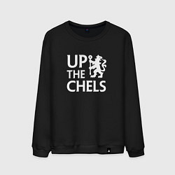 Свитшот хлопковый мужской UP THE CHELS, Челси, Chelsea, цвет: черный