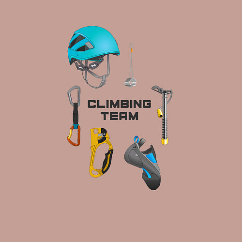 Мужской свитшот Снаряжение для альпинизма / Пыльно-розовый – фото 3