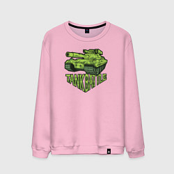 Свитшот хлопковый мужской Tank battle, цвет: светло-розовый