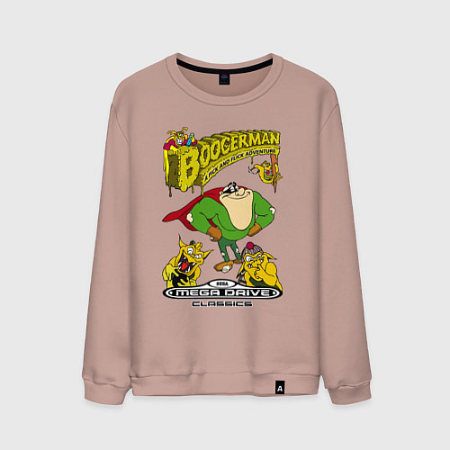 Мужской свитшот Booger boy / Пыльно-розовый – фото 1