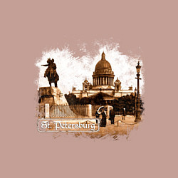Свитшот хлопковый мужской Санкт-Петербург Ретро Питер, цвет: пыльно-розовый — фото 2
