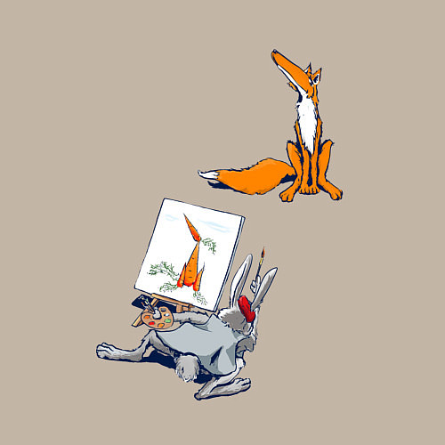 Мужской свитшот Художник так видит / Миндальный – фото 3