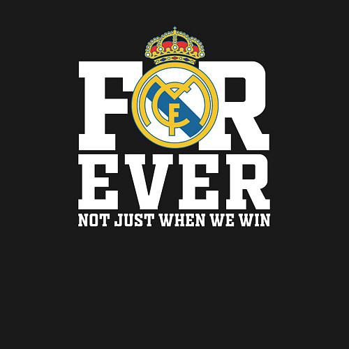 Мужской свитшот Real Madrid, Реал Мадрид FOREVER NOT JUST WHEN WE / Черный – фото 3