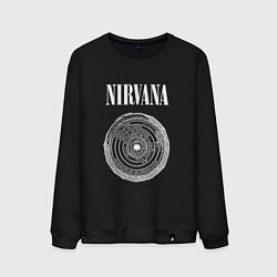 Свитшот хлопковый мужской Nirvana Нирвана Круги ада, цвет: черный