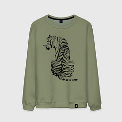 Мужской свитшот Тигр со спины