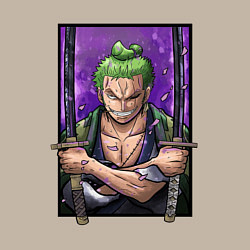 Свитшот хлопковый мужской ВАН ПИС ЗОРО One Piece, цвет: миндальный — фото 2