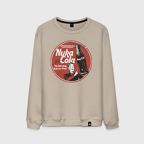 Мужской свитшот Nuka Cola Ice Cold Retro / Миндальный – фото 1