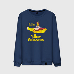 Свитшот хлопковый мужской On a Yellow Submarine, цвет: тёмно-синий