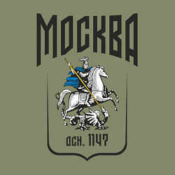 Свитшот хлопковый мужской Москва всадник, цвет: авокадо — фото 2