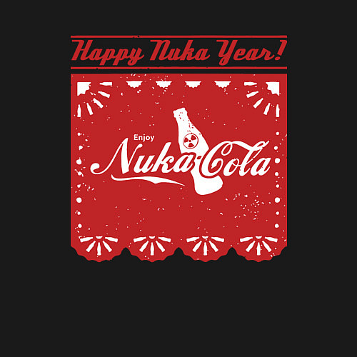Мужской свитшот Fallout Enjoy Nuka Cola New Year / Черный – фото 3