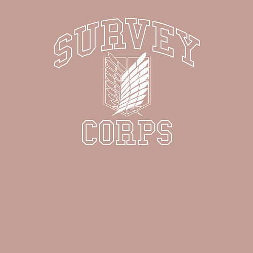 Мужской свитшот Легион Разведки Survey Corps / Пыльно-розовый – фото 3