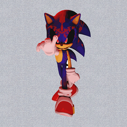 Мужской свитшот Sonic Exe Video game / Меланж – фото 3