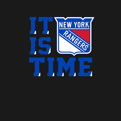 Мужской свитшот It is New York Rangers Time Нью Йорк Рейнджерс / Черный – фото 3