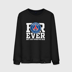 Свитшот хлопковый мужской PSG FOREVER NOT JUST WHEN WE WIN ПСЖ, цвет: черный