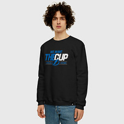 Свитшот хлопковый мужской Tampa Bay Lightning We want the cup Тампа Бэй Лайт, цвет: черный — фото 2